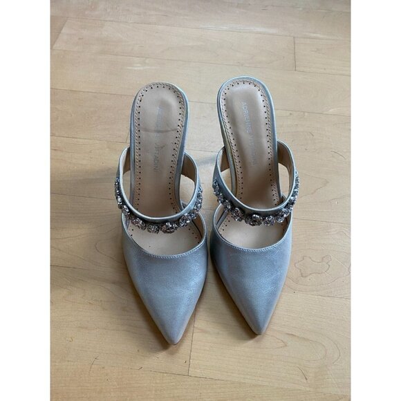 ADRIENNE Vittadini BNWT Women's "Gravity" mule sandal sz 7.5 jewels silver - Picture 2 of 7